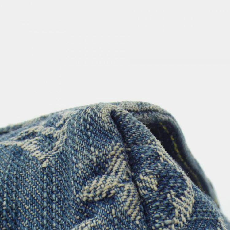 Pre Owned Louis Vuitton Monogram Sac A Dos GM Blue Denim Backpack