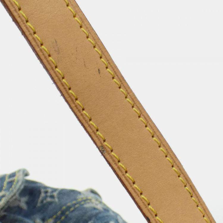 Pre Owned Louis Vuitton Monogram Sac A Dos GM Blue Denim Backpack