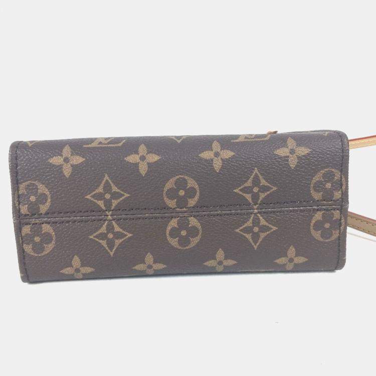 Pre Owned Louis Vuitton On The Go Monogram Takashi Murakami BB Brown Canvas Tote Bag