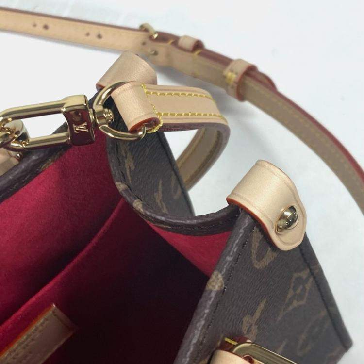 Pre Owned Louis Vuitton On The Go Monogram Takashi Murakami BB Brown Canvas Tote Bag