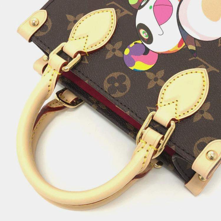 مملوكة مسبقًا Louis Vuitton On The Go Takashi Murakami Panda Bb Brown Monogram Canvas Tote Bag