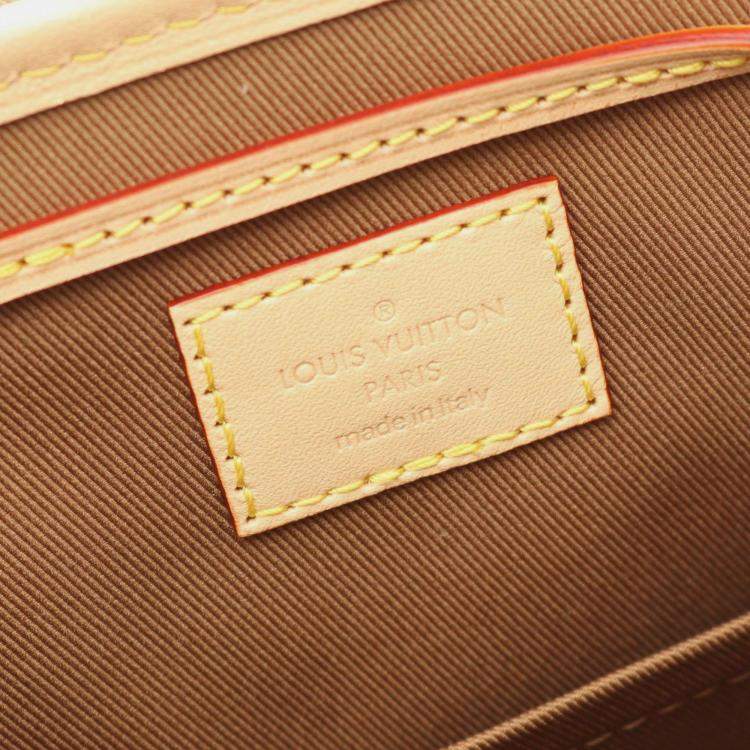 Pre Owned Louis Vuitton Montsouris Mini Brown Monogram Coated Canvas Leather Backpack