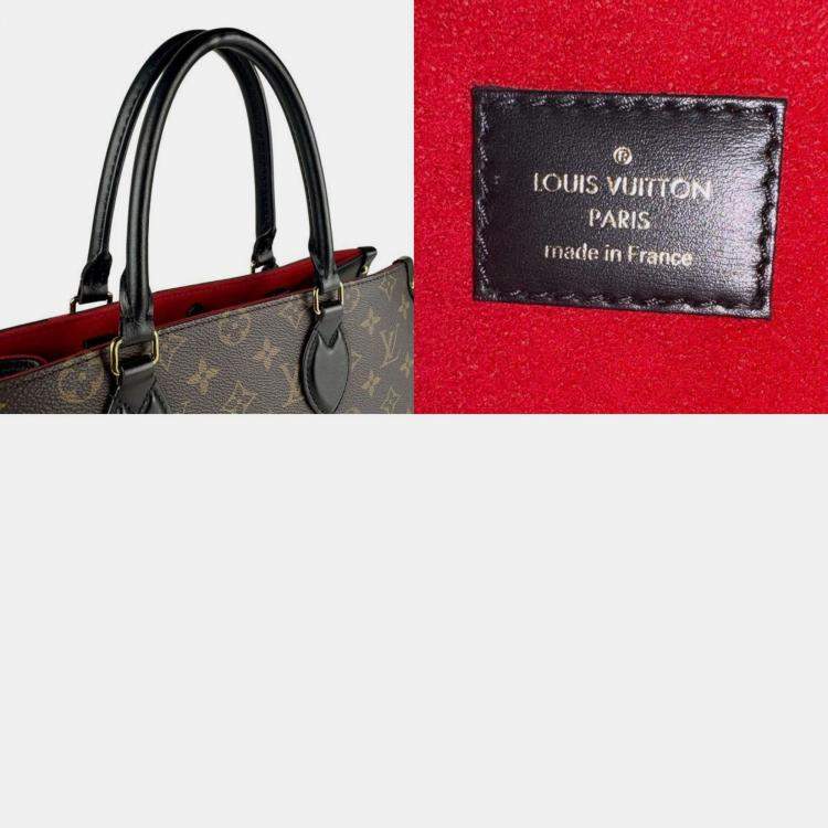 Pre Owned Louis Vuitton Fall In Love On The Go MM Brown Monogram Canvas Tote Bag