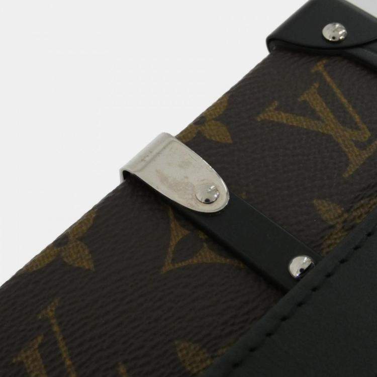 مملوكة مسبقًا Louis Vuitton Monogram Macassar Wallet Trunk Brown Black Canvas Wallet Bag