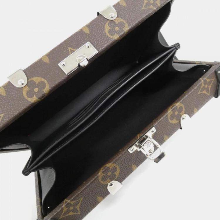 مملوكة مسبقًا Louis Vuitton Monogram Macassar Wallet Trunk Brown Black Canvas Wallet Bag
