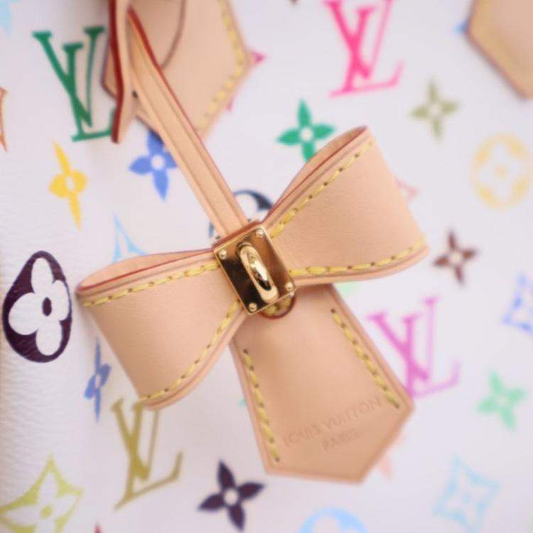 Pre Owned Louis Vuitton x Takashi Murakami Monogram Multicolor Speedy Bandouliere 25 Monogram Canvas Top Handle Bag