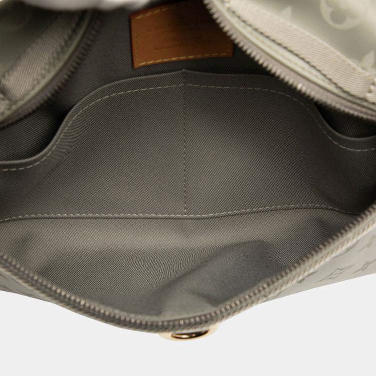 Pre Owned Louis Vuitton Monogram Titanium PM Gray Canvas Messenger Bag