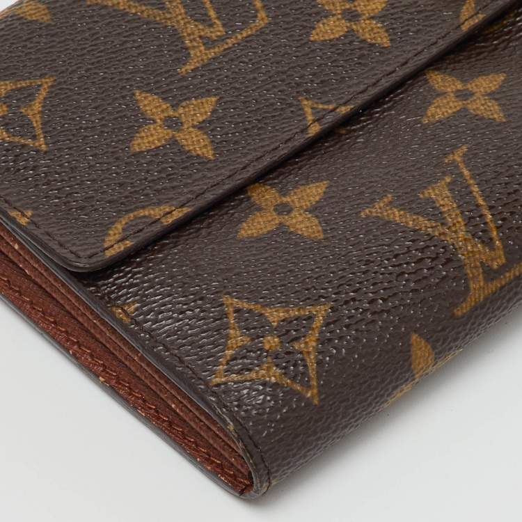 Pre Owned Louis Vuitton Monogram Canvas Sarah Long Wallet