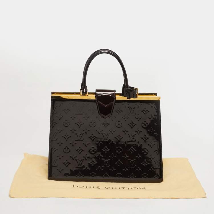 Pre Owned Louis Vuitton Amarante Monogram Vernis Deesse GM Bag