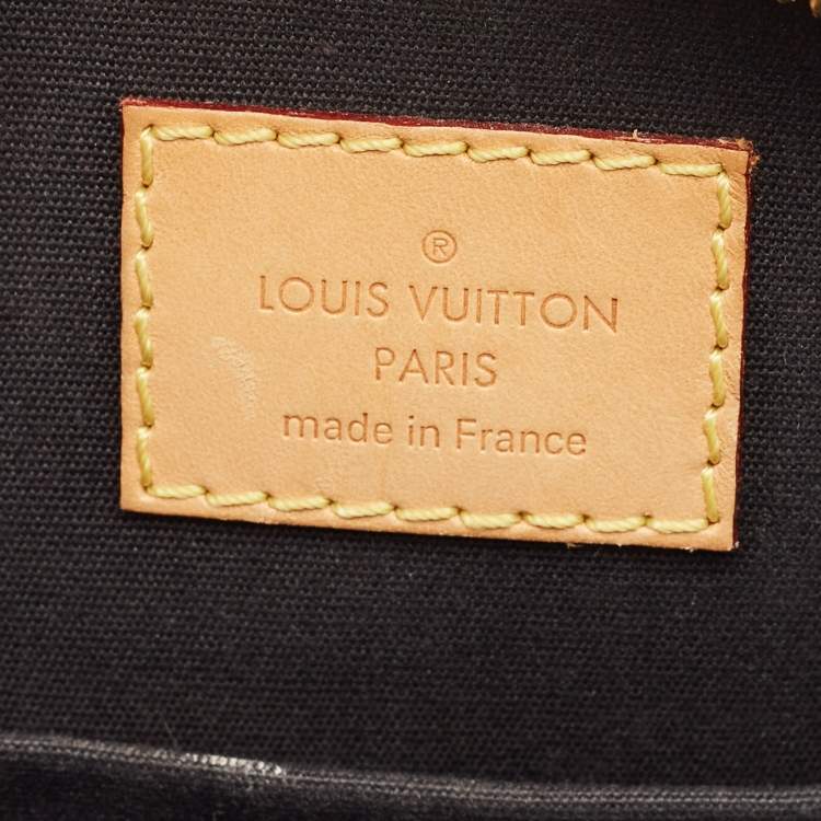 Pre Owned Louis Vuitton Citrine/Black Monogram Vernis Stickers Alma BB Bag