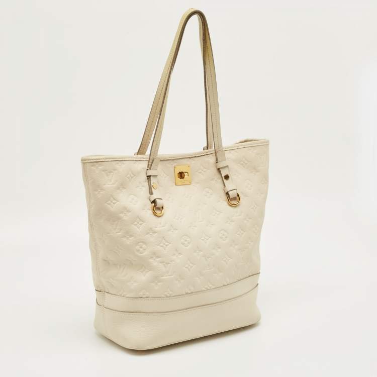 Pre Owned Louis Vuitton Neige Monogram Empreinte Leather Citadine PM Bag