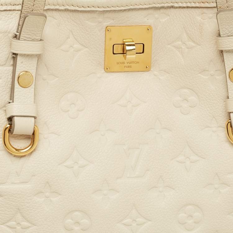 Pre Owned Louis Vuitton Neige Monogram Empreinte Leather Citadine PM Bag