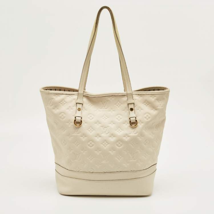 Pre Owned Louis Vuitton Neige Monogram Empreinte Leather Citadine PM Bag