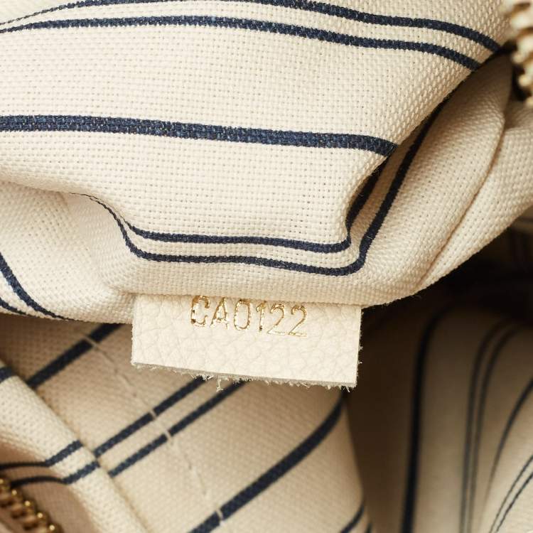 Pre Owned Louis Vuitton Neige Monogram Empreinte Leather Citadine PM Bag