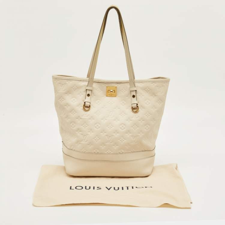 Pre Owned Louis Vuitton Neige Monogram Empreinte Leather Citadine PM Bag
