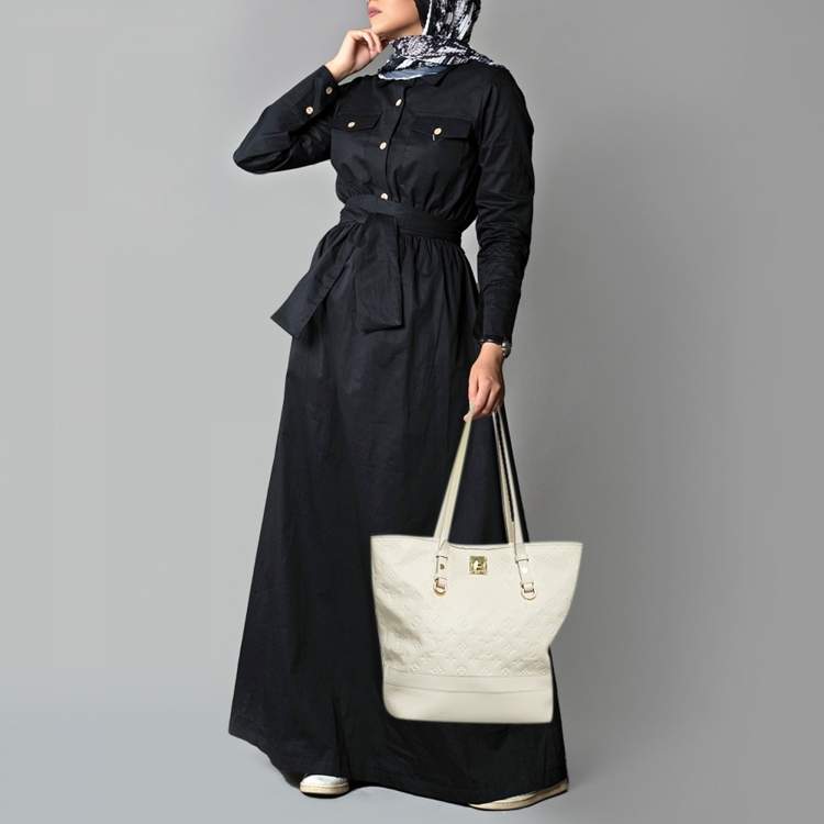 Pre Owned Louis Vuitton Neige Monogram Empreinte Leather Citadine PM Bag