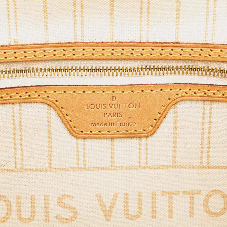 Pre Owned Louis Vuitton Damier Azur Neverfull PM Canvas Tote Bag