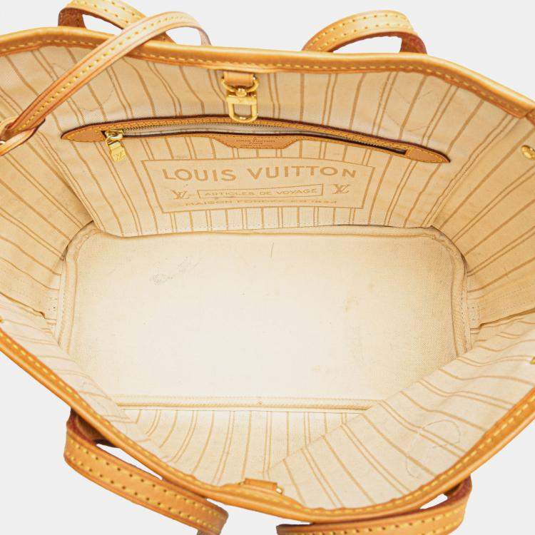 Pre Owned Louis Vuitton Damier Azur Neverfull PM Canvas Tote Bag