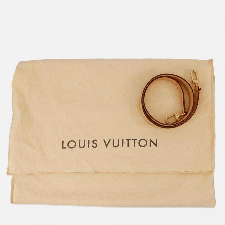 Pre Owned Louis Vuitton Riviera PM Beige Damier Azur Coated Canvas Top Handle Bag