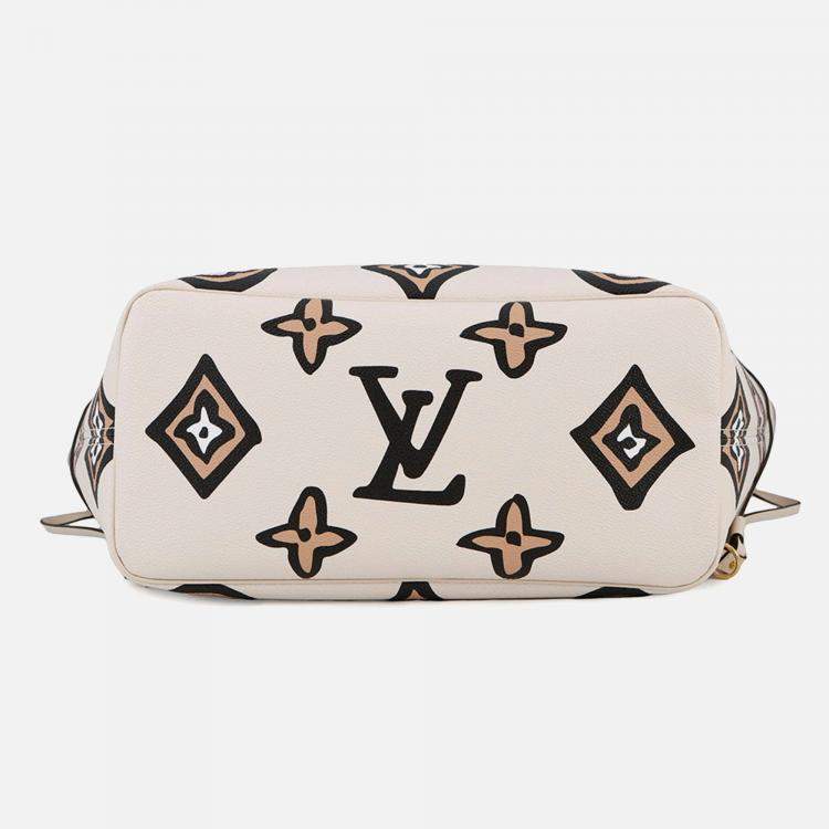 Pre Owned Louis Vuitton Neverfull MM Wild At Heart Monogram Canvas Tote Bag