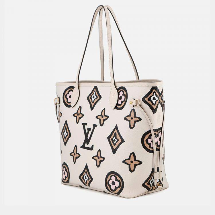 Pre Owned Louis Vuitton Neverfull MM Wild At Heart Monogram Canvas Tote Bag