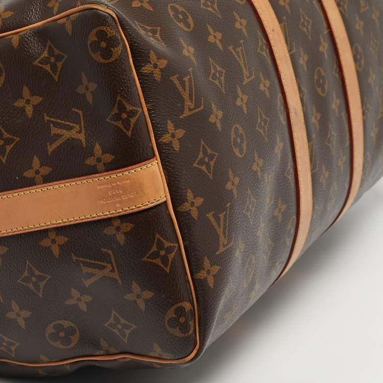 Pre Owned Louis Vuitton Monogram Canvas Keepall Bandouliere 45 Bag