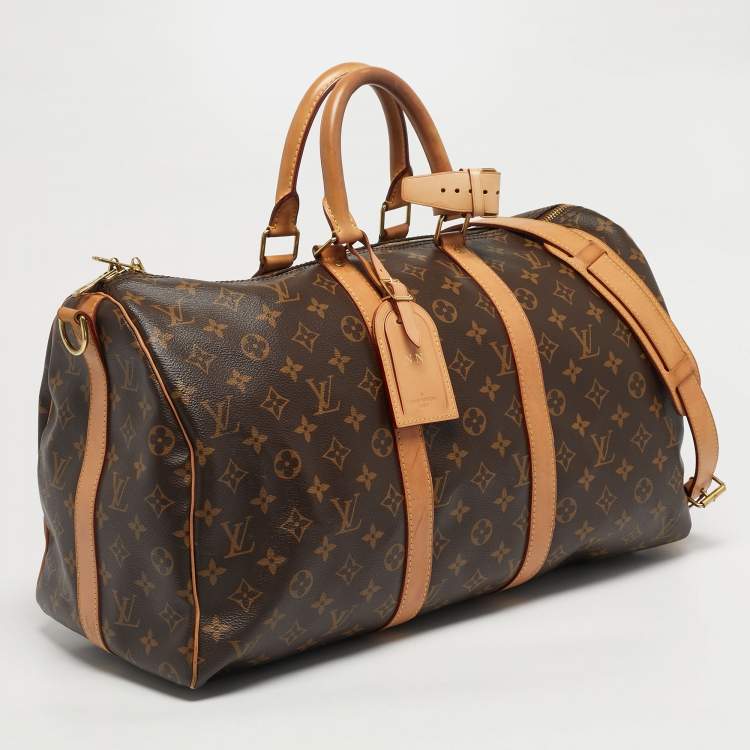 Pre Owned Louis Vuitton Monogram Canvas Keepall Bandouliere 45 Bag