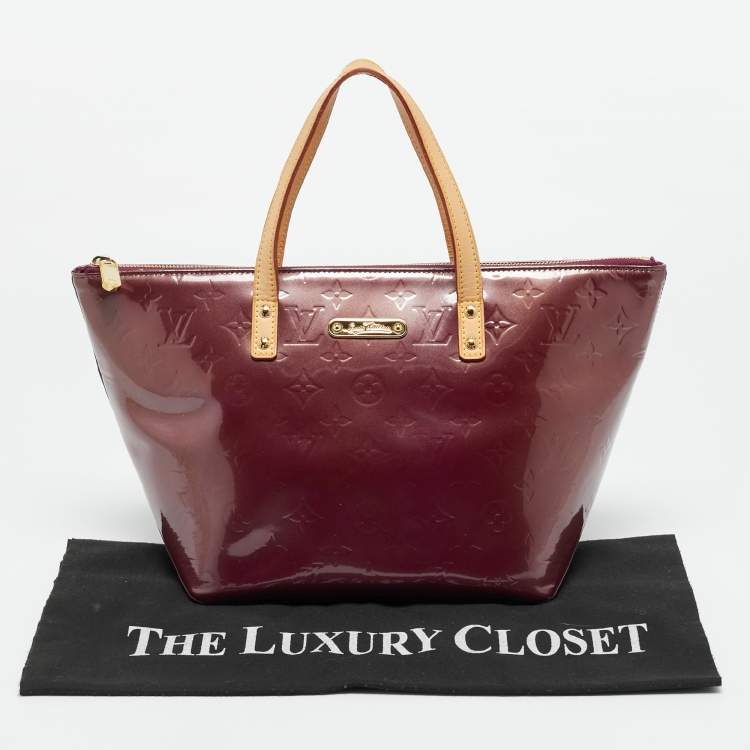 Pre Owned Louis Vuitton Violette Monogram Vernis Bellevue PM Bag