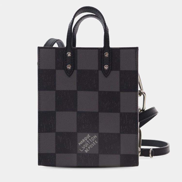 Pre Owned Louis Vuitton Sac Plat XS Damier Canvas Tote Bag