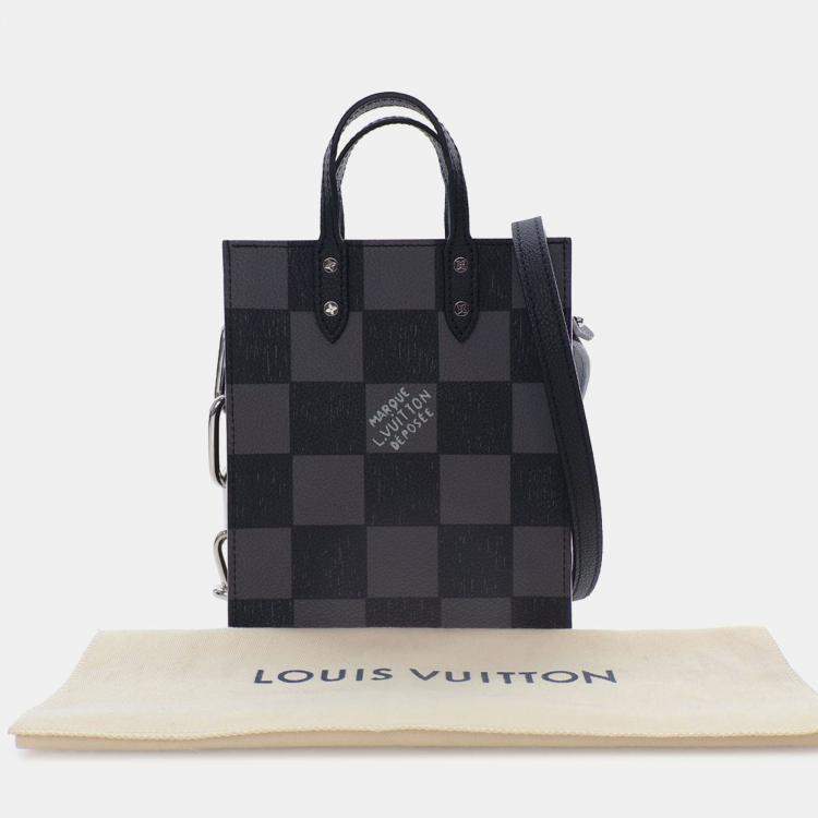 Pre Owned Louis Vuitton Sac Plat XS Damier Canvas Tote Bag
