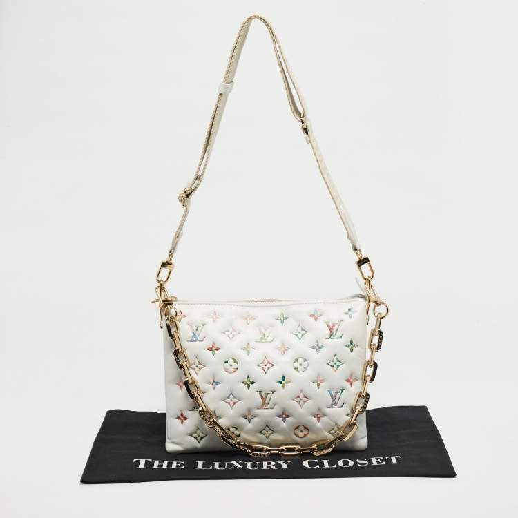 Pre Owned Louis Vuitton Monogram Garden Embossed Leather Coussin PM Bag