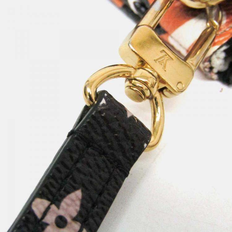 مملوكة مسبقًا Louis Vuitton Clafity Double Zip Pochette Black Brown White Coated Canvas Shoulder Bag