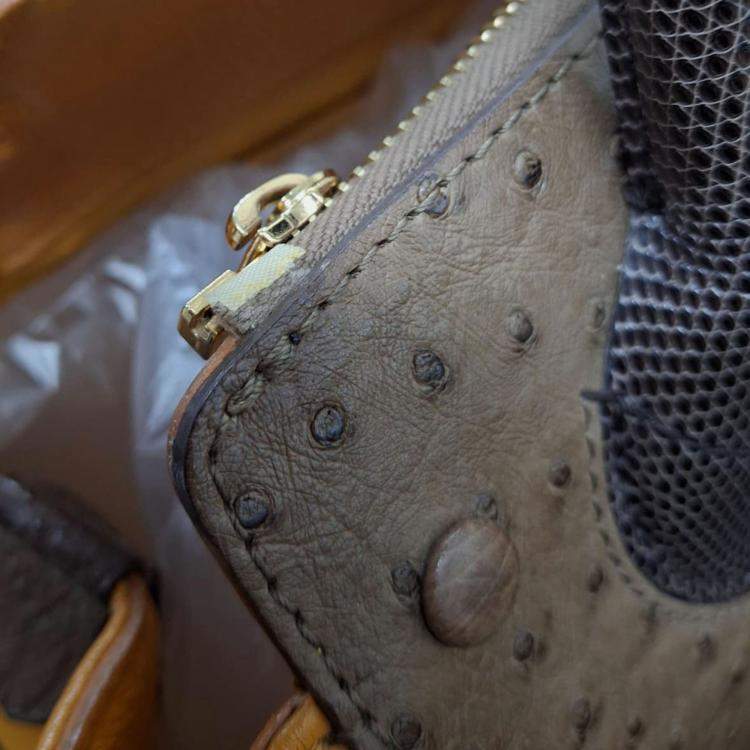 Pre Owned Louis Vuitton Majestueux PM Exotic Leather Tote Bag