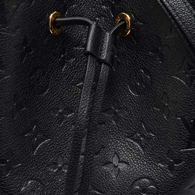 Pre Owned Louis Vuitton Black Monogram Empreinte Leather NeoNoe MM Bag