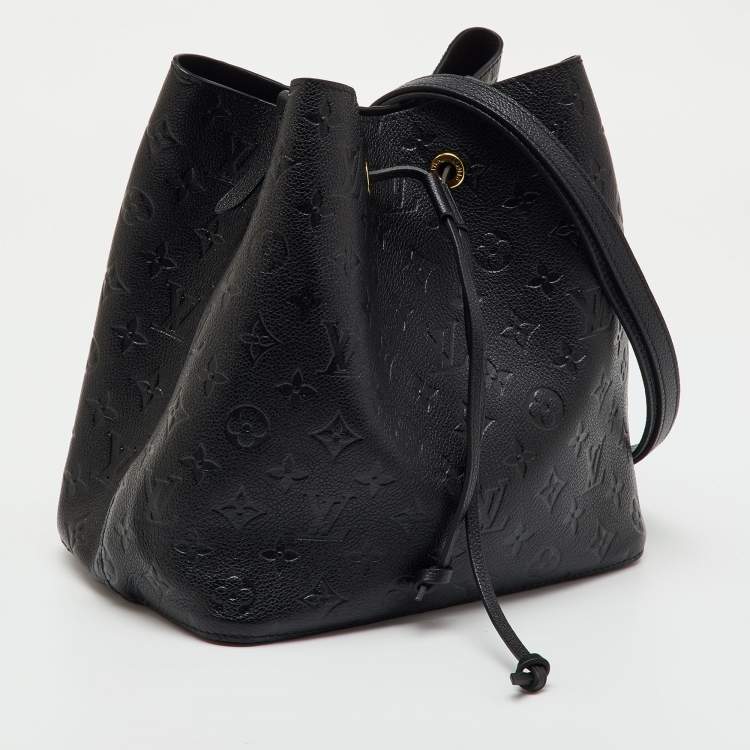 Pre Owned Louis Vuitton Black Monogram Empreinte Leather NeoNoe MM Bag