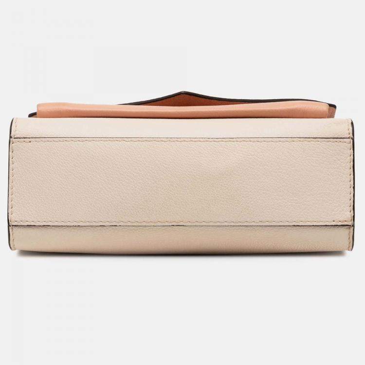 Pre Owned Louis Vuitton Beige Brown Bicolor Leather MyLockMe Chain BB