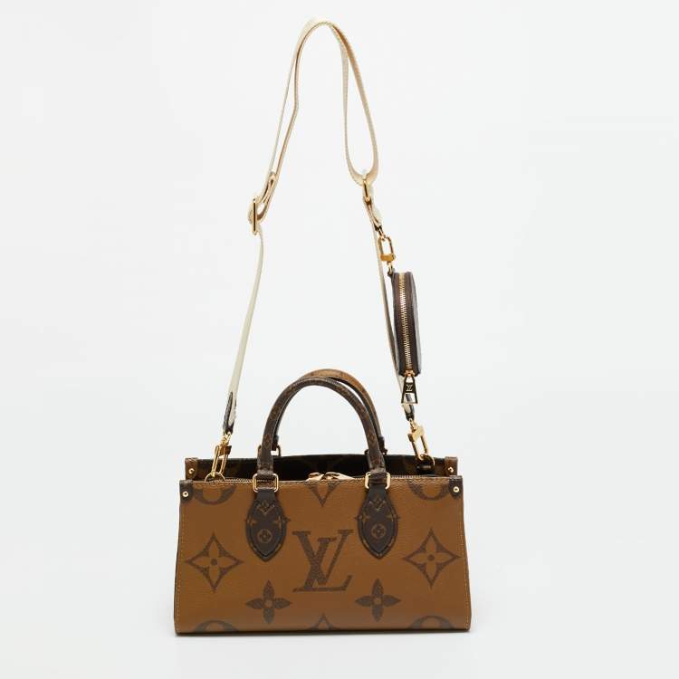 Pre Owned Louis Vuitton Monogram Giant Reverse Canvas Onthego East West Bag