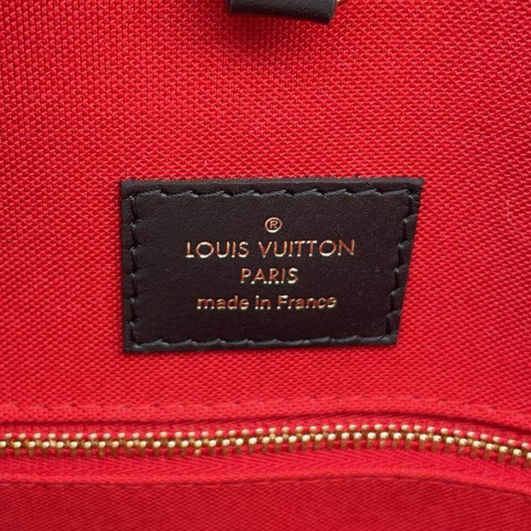 Pre Owned Louis Vuitton Onthego Red Monogram Monogram Reverse Canvas Monogram Giant Size Mm