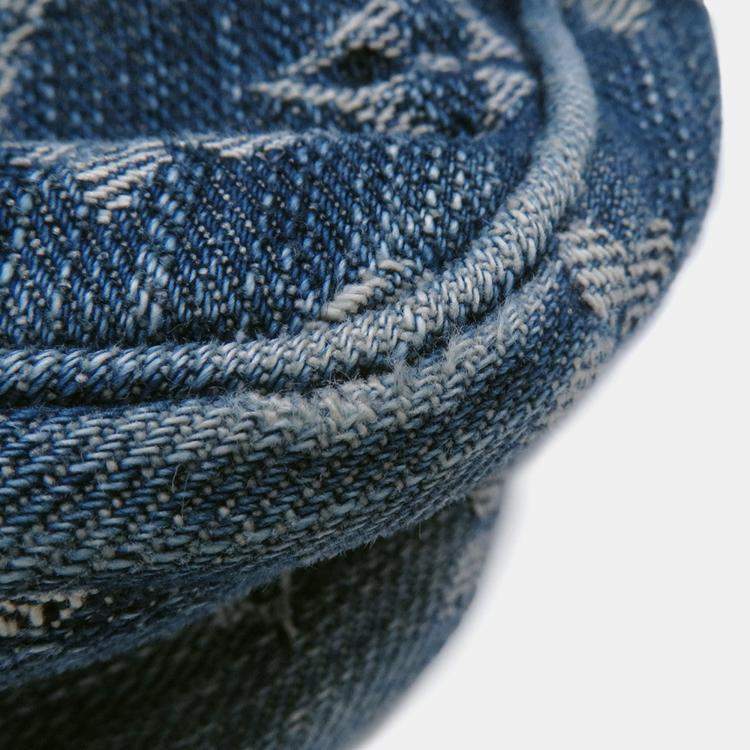 Pre Owned Louis Vuitton Bumbag Blue/Yellow Monogram Denim