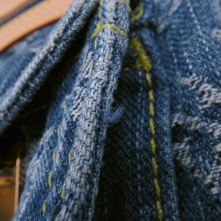 Pre Owned Louis Vuitton Neo Speedy Blue/Yellow Monogram Denim