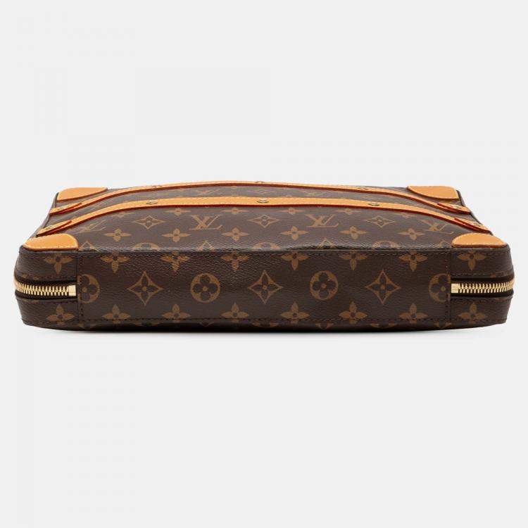 Pre Owned Louis Vuitton Brown Monogram Soft Trunk Messenger MM