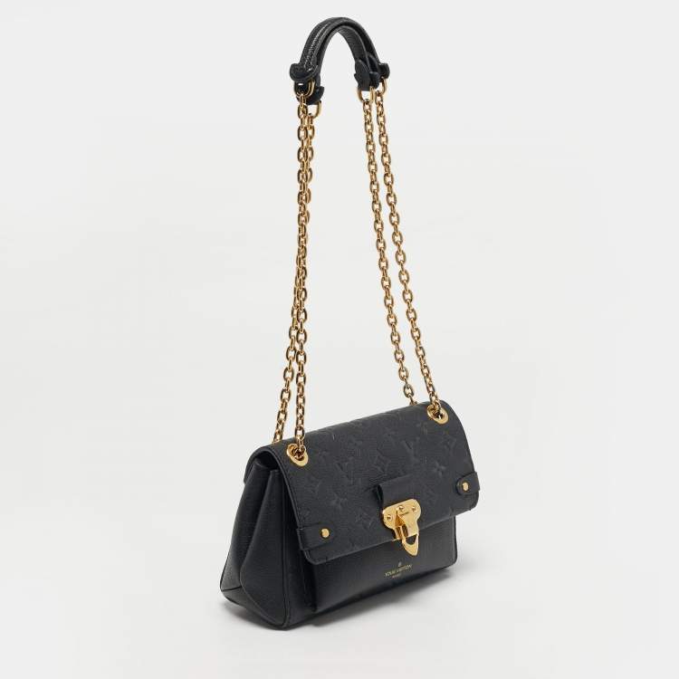 Pre Owned Louis Vuitton Black Monogram Empreinte Leather Vavin BB Bag