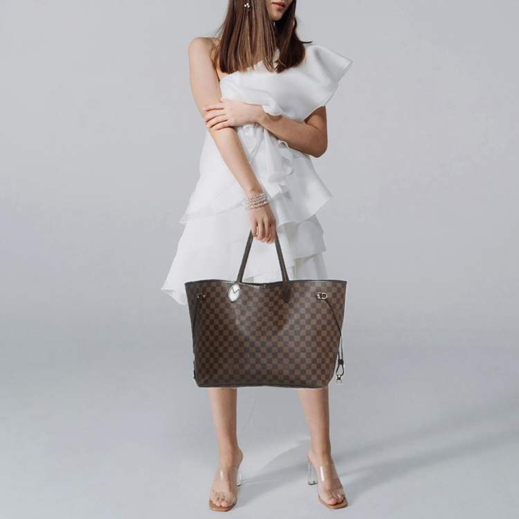 Pre Owned Louis Vuitton Damier Ebene Canvas Neverfull GM Bag