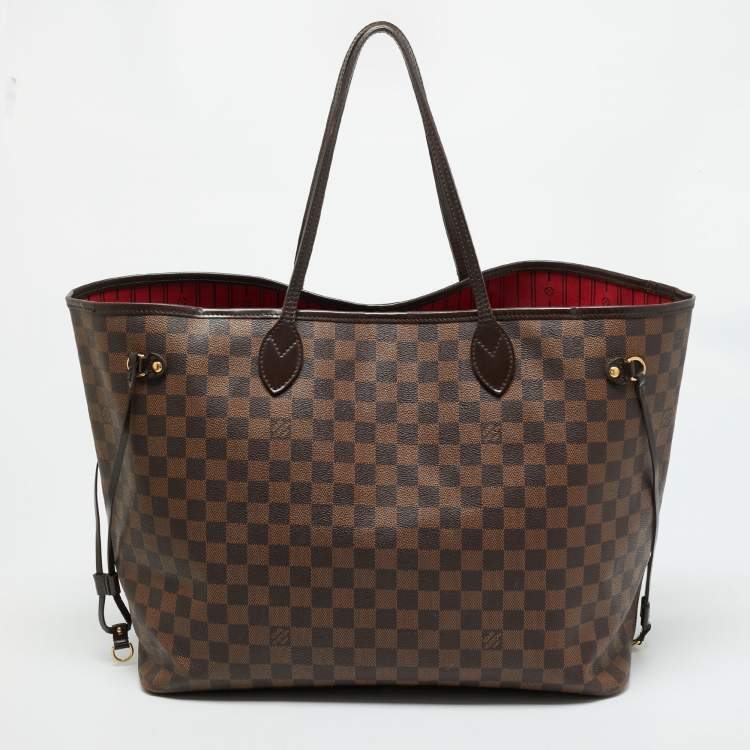 Pre Owned Louis Vuitton Damier Ebene Canvas Neverfull GM Bag