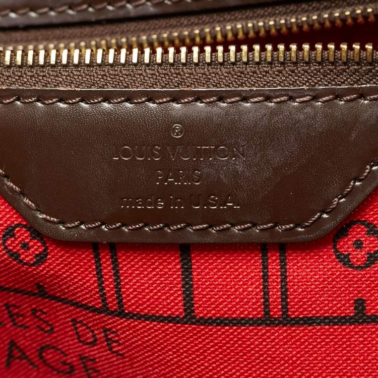 Pre Owned Louis Vuitton Damier Ebene Canvas Neverfull GM Bag