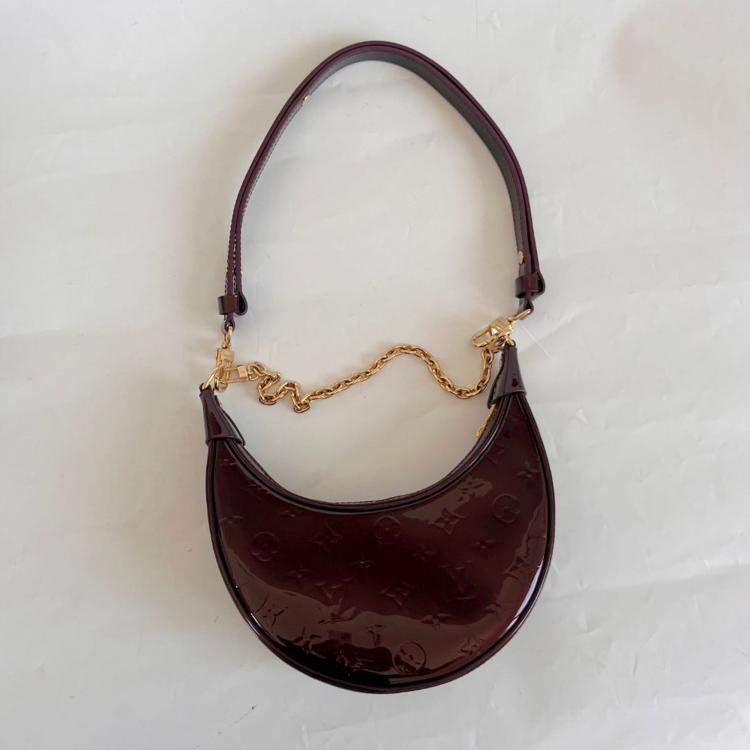 Pre Owned Louis Vuitton Burgundy Vernis Monogram Loop Shoulder Bag