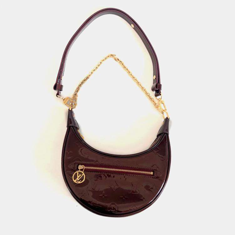 Pre Owned Louis Vuitton Burgundy Vernis Monogram Loop Shoulder Bag