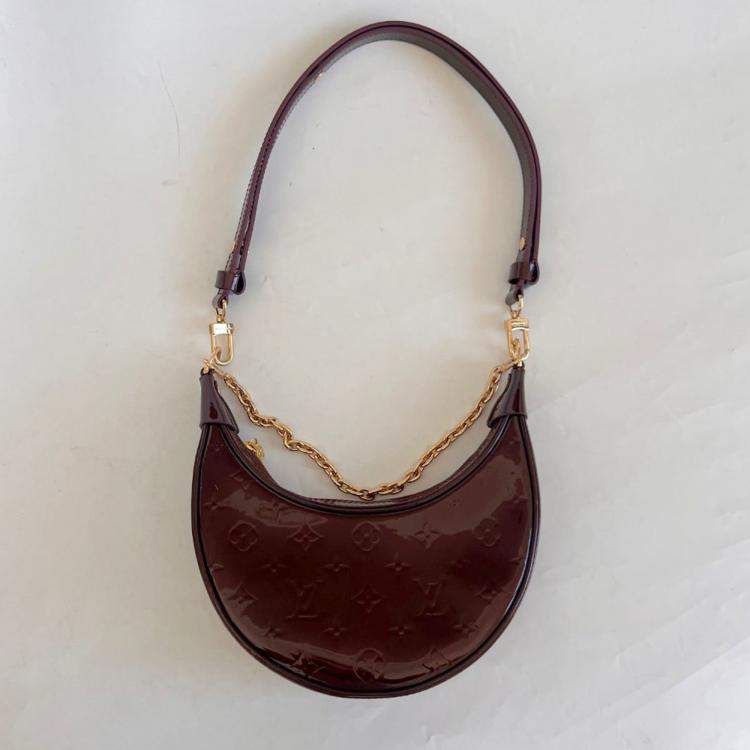 Pre Owned Louis Vuitton Burgundy Vernis Monogram Loop Shoulder Bag