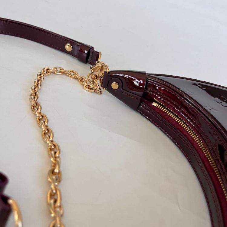 Pre Owned Louis Vuitton Burgundy Vernis Monogram Loop Shoulder Bag