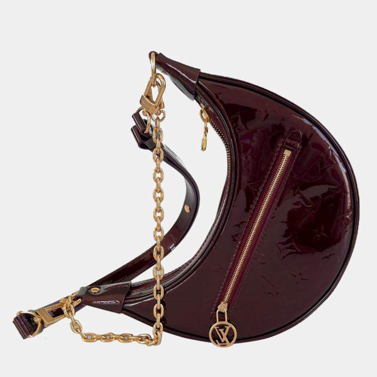 Pre Owned Louis Vuitton Burgundy Vernis Monogram Loop Shoulder Bag